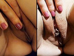 masturbation, française - Elle caresse sa magnifique chatte rasée