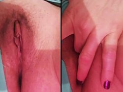 masturbation, française - Ma copine s'amuse avec sa chatte rasée